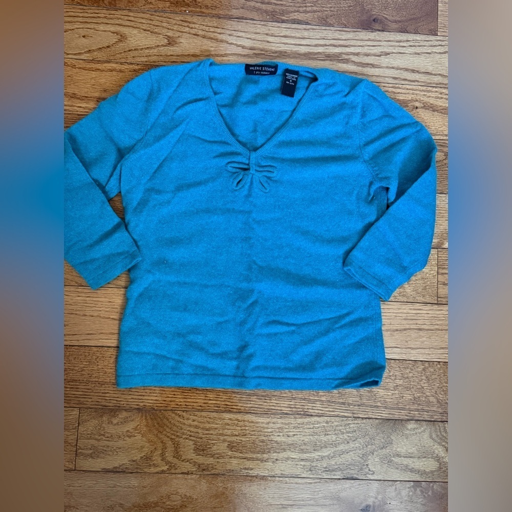 Valerie Stevens Turquoise Cashmere Knit